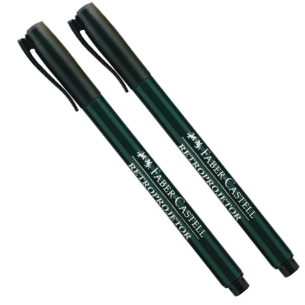 Caneta Retroprojetor 1.0Mm Media Preta Faber-Castell (Cx.c/12) - imagem 3