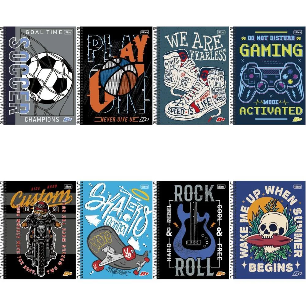 Caderno 16X1 Capa Dura D+ Masculino 320 Folhas Tilibra (Pct.c/02) - imagem 2