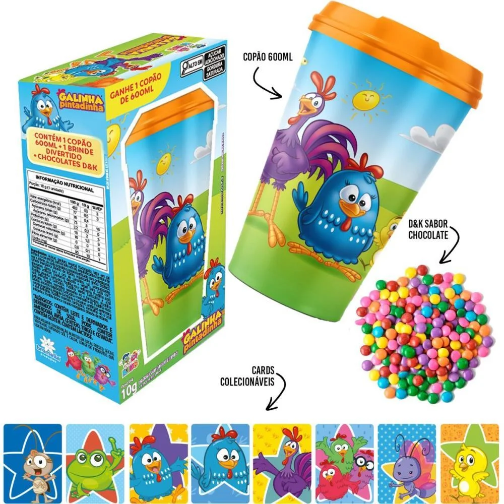 Doce Copao Galinha P. C/Surpr 600Ml Divino Kids - imagem 2