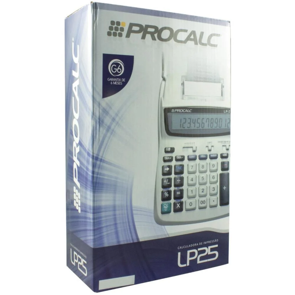 Calculadora De Impressao 12 Dig. Bob.58Mm/4Pilhas Biv Procalc - imagem 5