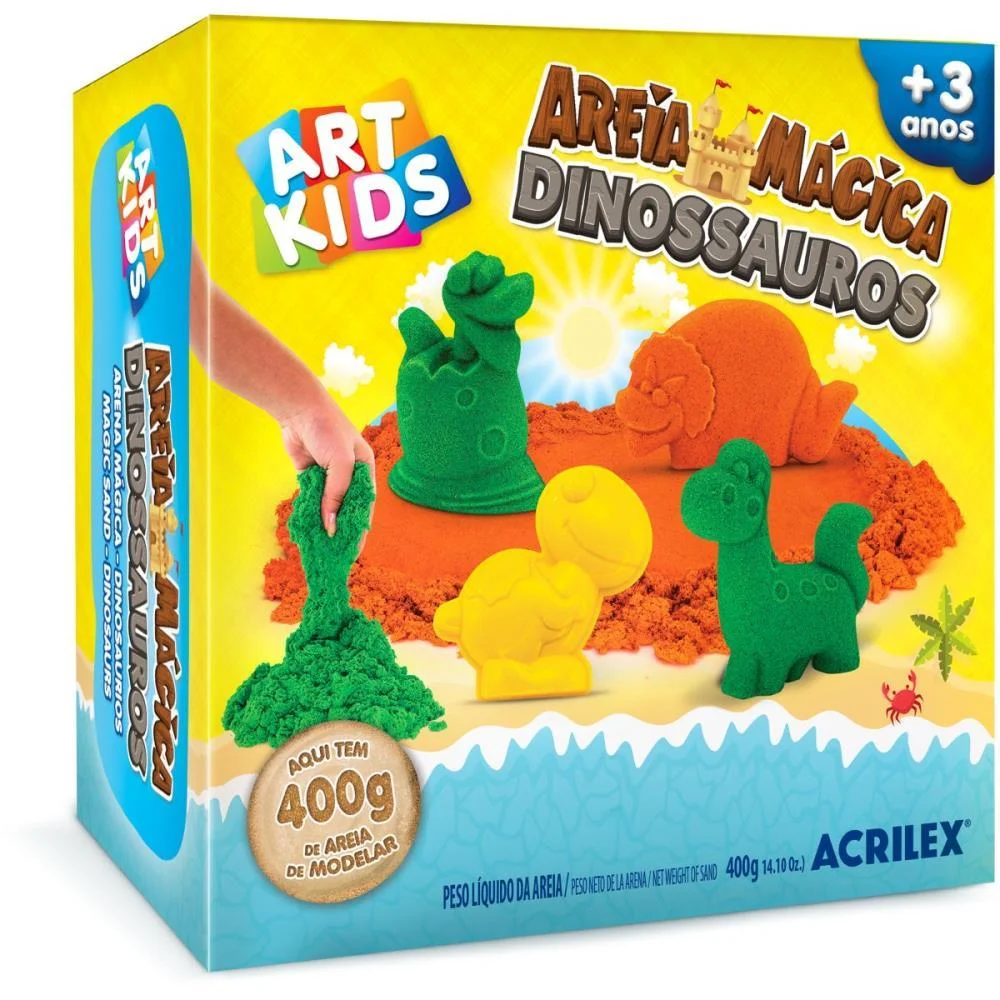 Massa Areia Dinos 400G Acrilex (Kit) - imagem 2