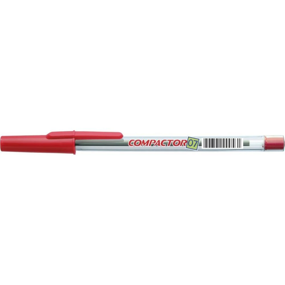 Caneta Esferografica 0,7Mm Fina Vermelha Compactor (Cx.c/100) - imagem 4