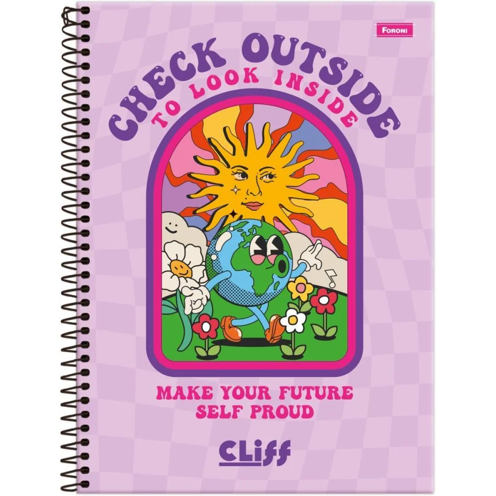 Caderno Espiral Pequeno Capa Dura Cliff Feminino 80Fls. Foroni (Pct.c/05) - imagem 5