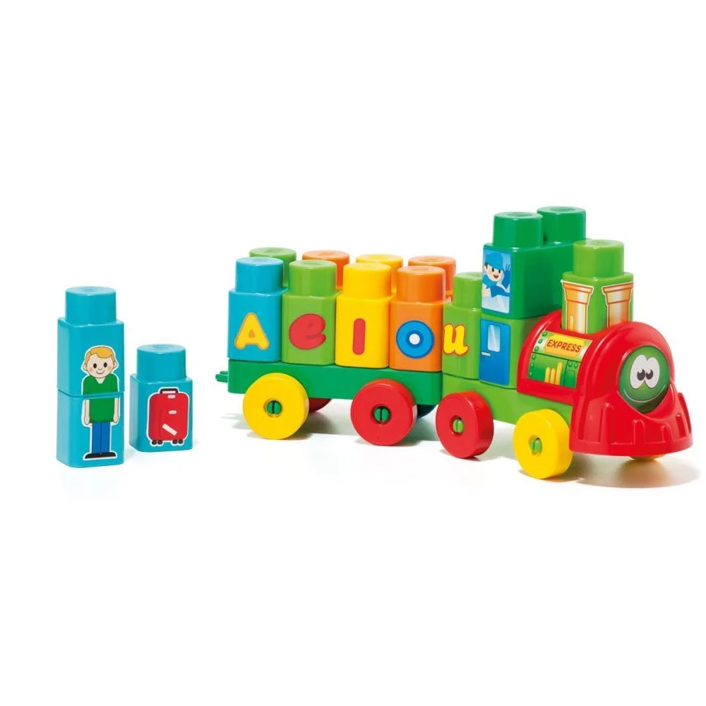 Brinquedo Educativo Trenzinho Baby Land 28 Blocos Cardoso Toys - imagem 4