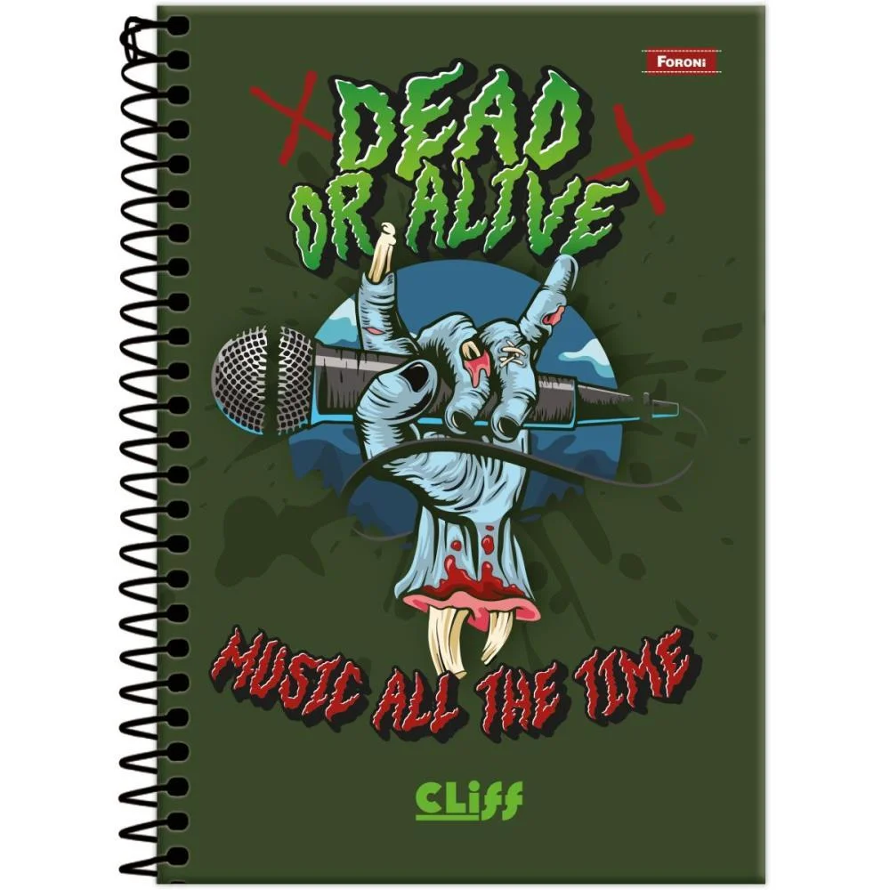 Caderno Espiral Pequeno Capa Dura Cliff Masculino 80Fls. Foroni (Pct.c/05) - imagem 4