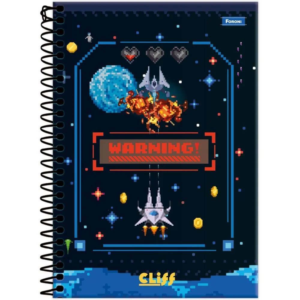 Caderno Espiral Pequeno Capa Dura Cliff Masculino 80Fls. Foroni (Pct.c/05) - imagem 5