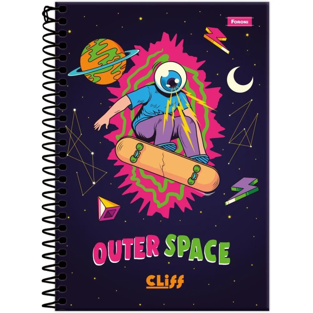 Caderno Espiral Pequeno Capa Dura Cliff Masculino 80Fls. Foroni (Pct.c/05) - imagem 6