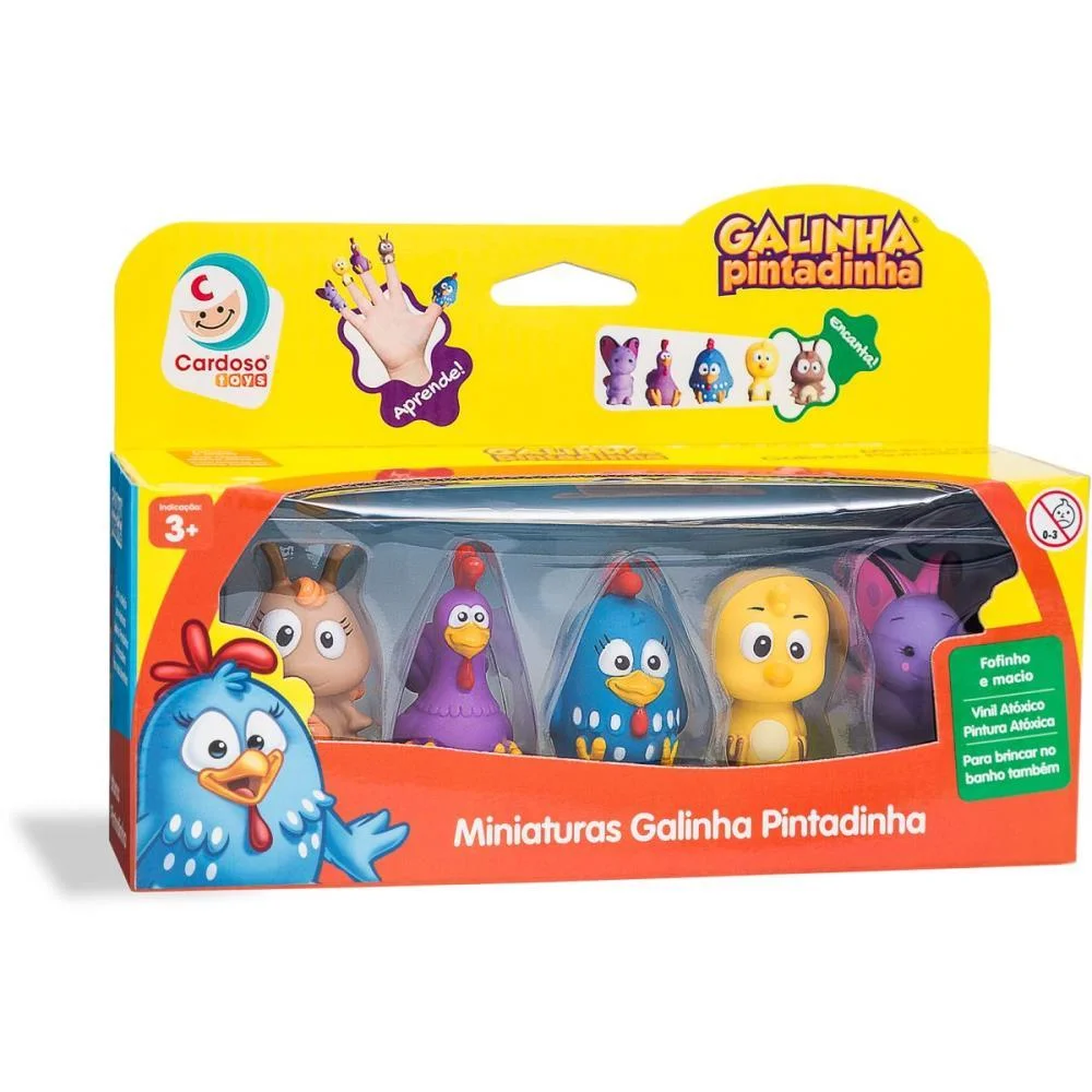 Boneco E Personagem Galinha Pintadinha Miniaturas Cardoso Toys - imagem 4