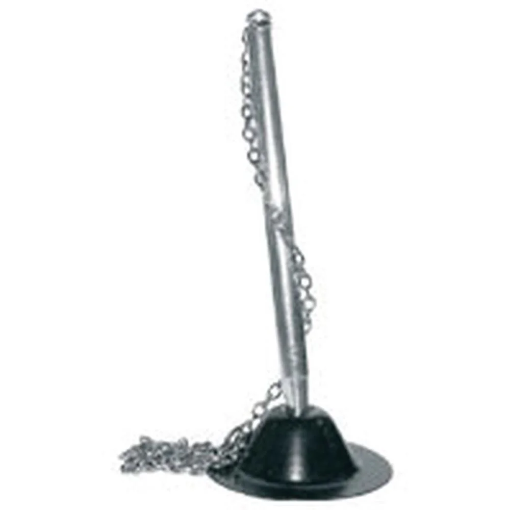 Caneta Para Balcao Chapeu Polida C/Suporte Preto Caneta Fixa - imagem 3