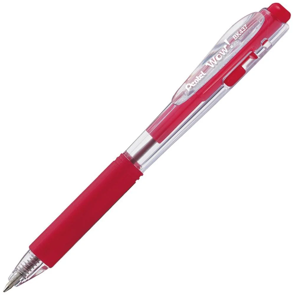 Caneta Esferografica Retratil Wow 0,7Mm Vermelha Pentel (Cx.c/12) - imagem 3