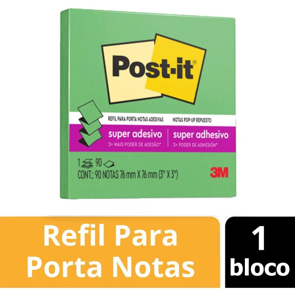 Bloco De Recado Post-It Pop Up Refil R330 76X76 Vd.lm 3M - imagem 4