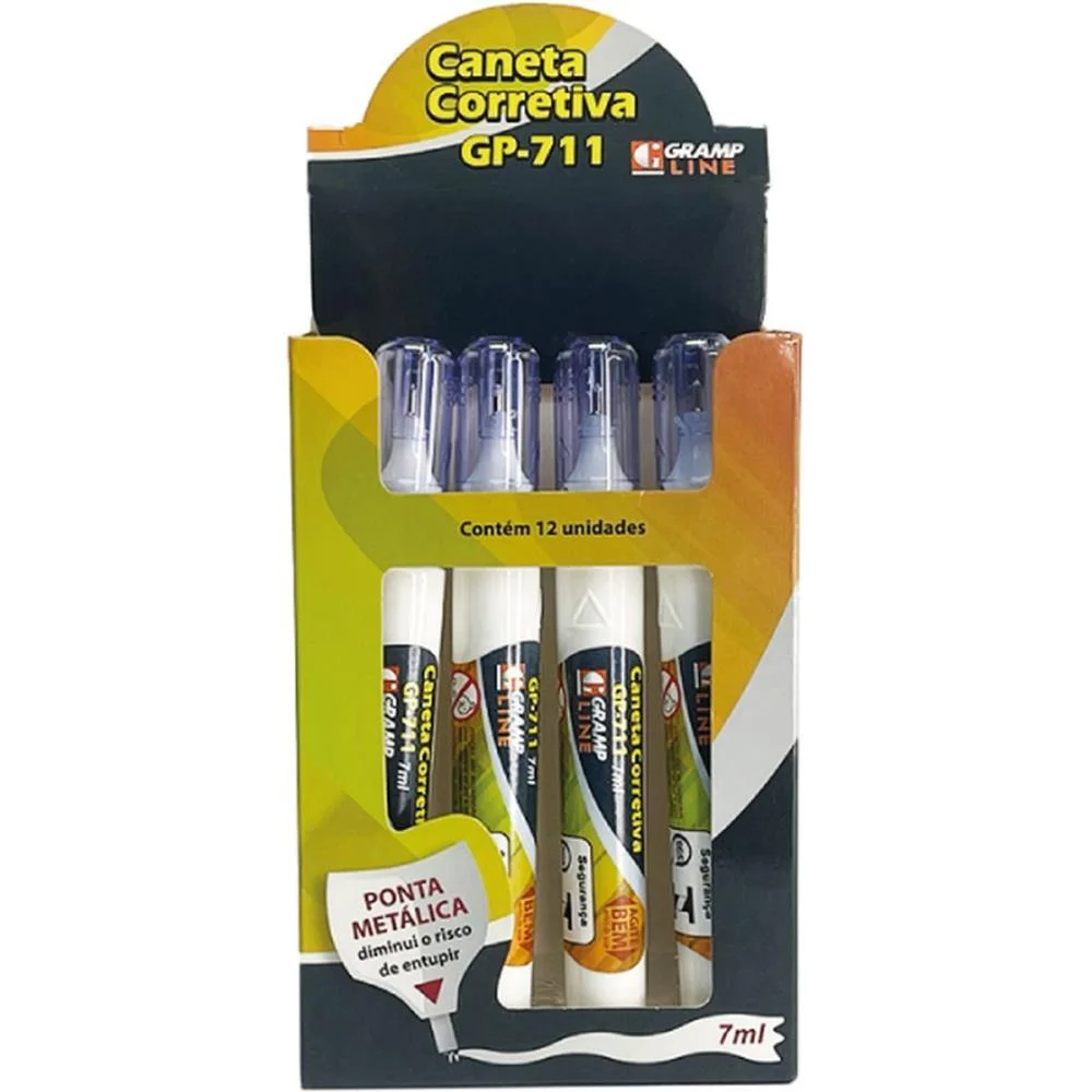 Caneta Corretiva 7Ml Gp-711 Metal Gramp Line (Cx.c/12) - imagem 3