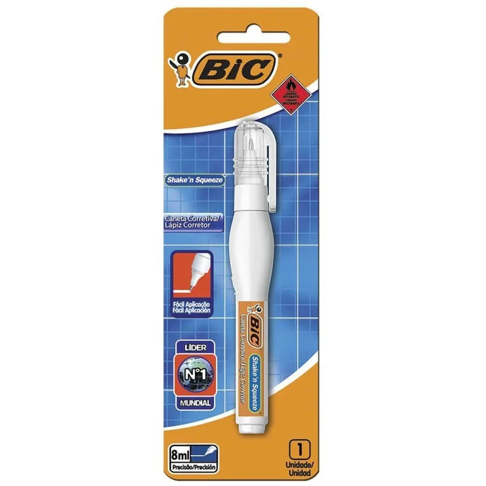 Caneta Corretiva Shake N Squeeze 8Ml Metal Bic (Bl.c/01) - imagem 2