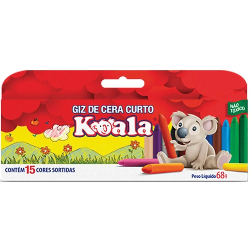 Giz De Cera Curto 15 Cores Koala Delta (Pct.c/12) - imagem 3