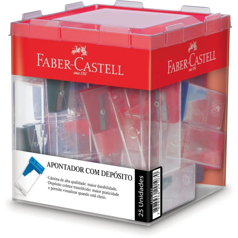 Apontador Com Deposito Transparente Color Grande Faber-Castell (Dp.c/25) - imagem 3