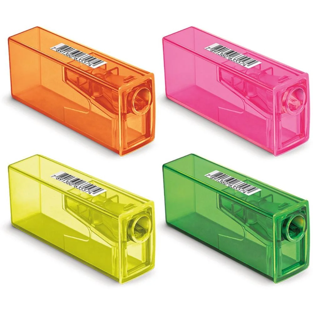 Apontador Com Deposito Transparente Cores Neon Faber-Castell (Dp.c/25) - imagem 4
