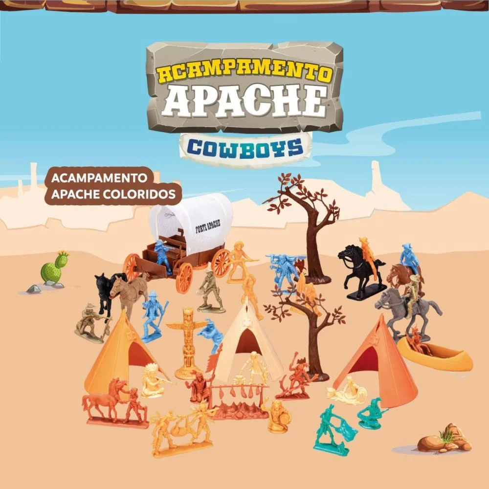 Miniatura Colecionavel Acampamento Apache/Cowboys Gulliver - imagem 4