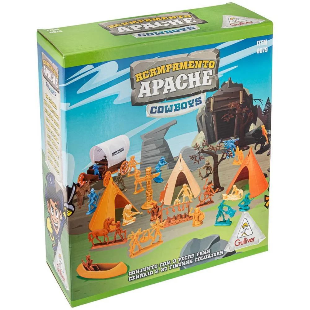 Miniatura Colecionavel Acampamento Apache/Cowboys Gulliver - imagem 5