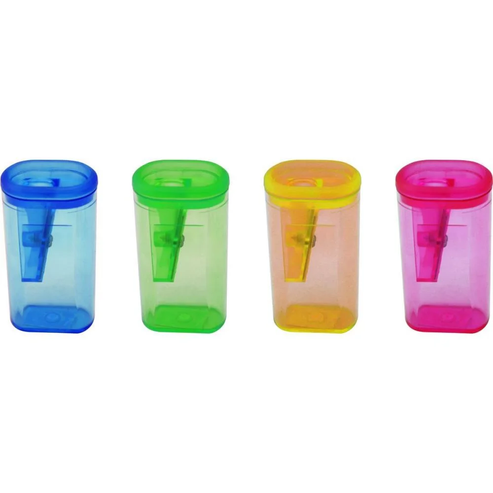 Apontador Com Deposito Cis-370N Plast.transp.cores Sertic (Pote-24) - imagem 4