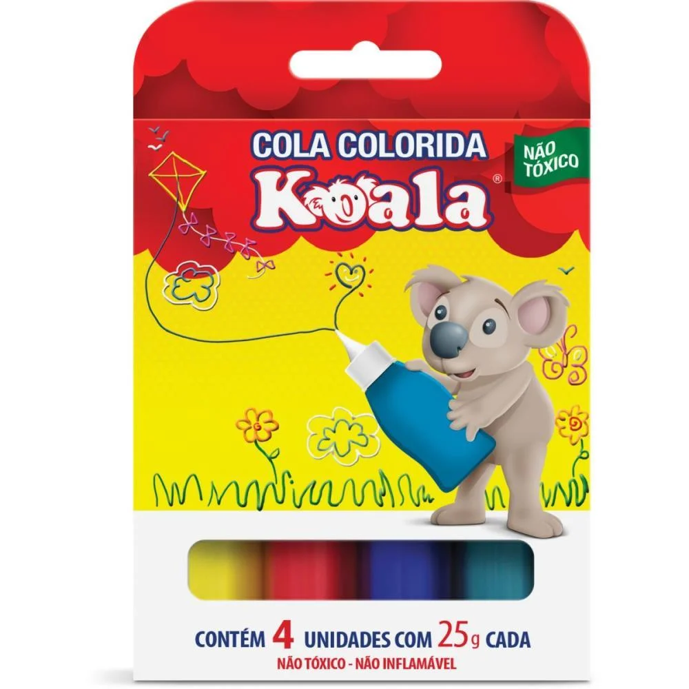 Cola Com Glitter Koala 4 Cores Delta (Estojo) - imagem 3