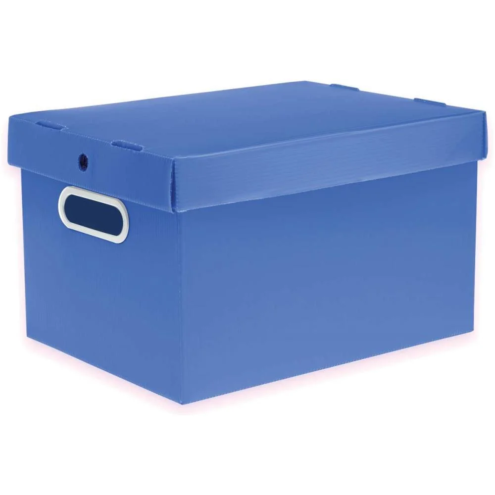 Caixa Organizadora Prontobox Azul 360X265X230 Md Polycart - imagem 3