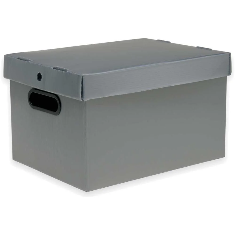 Caixa Organizadora Prontobox Prata 560X365X300 Xg Polycart - imagem 3