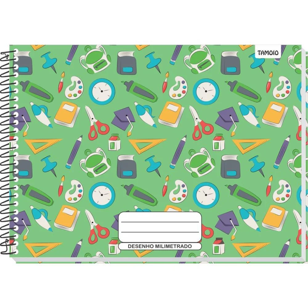 Caderno Desenho Milimetrado Decorado 48F Univ Espiral Cd Tamoio (Pct.c/04) - imagem 5