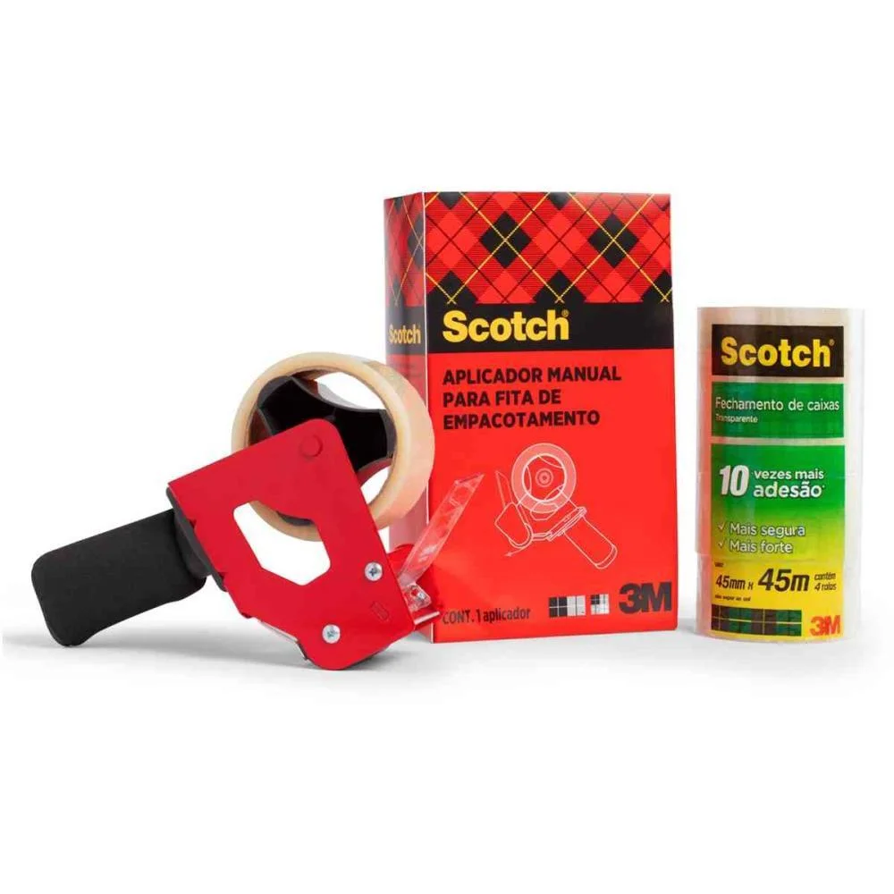 Fita Para Empacotamento Scotch 5802 Trans.45X45M+Dispe 3M (Kitc/108) - imagem 2