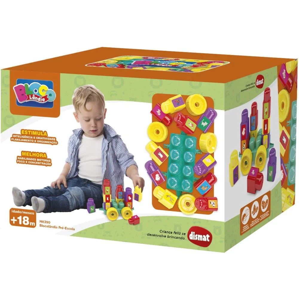 Brinquedo Para Montar Blocolandia Pre Escola Dismat - imagem 4