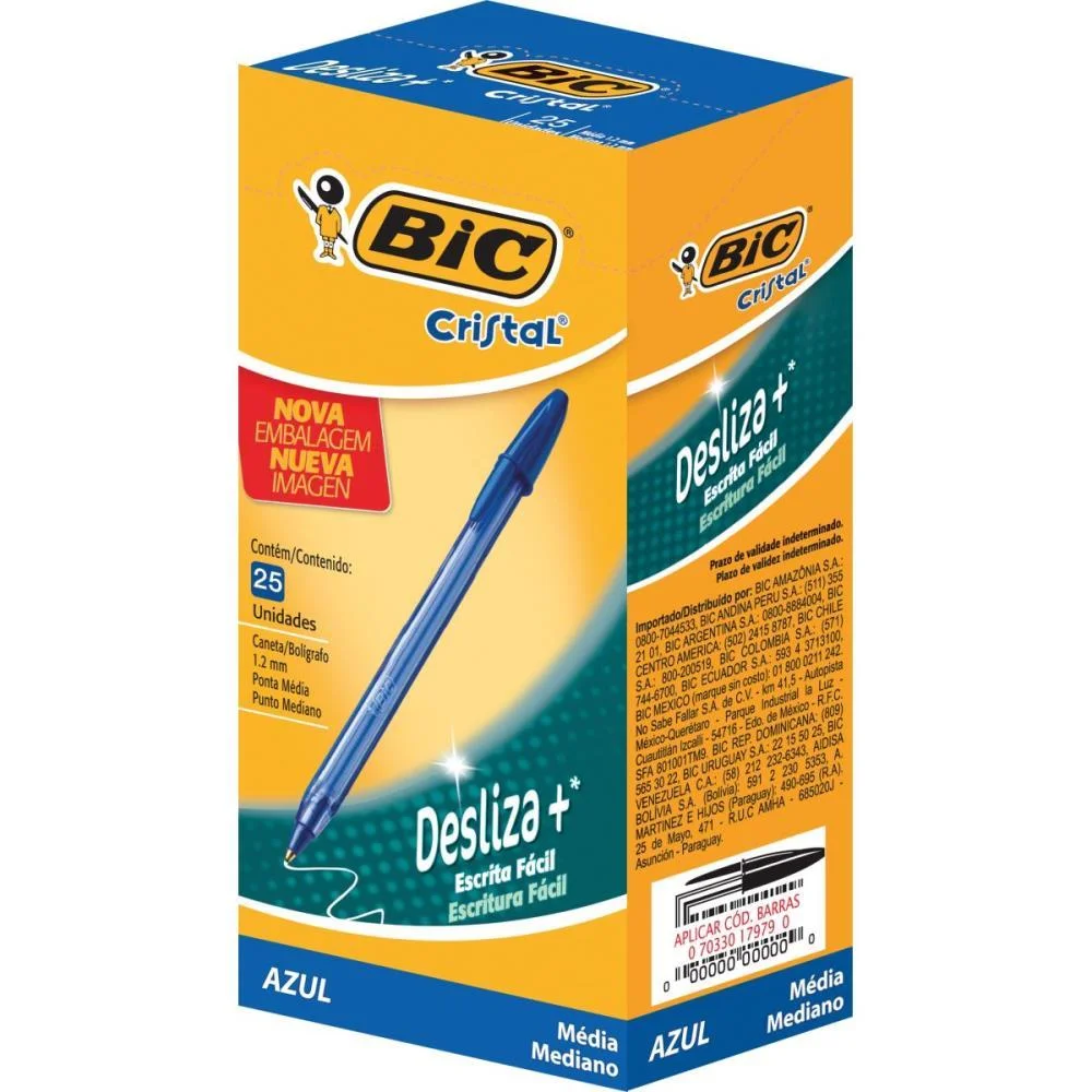 Caneta Esferografica Cristal Soft Azul Bic (Cx.c/25) - imagem 3