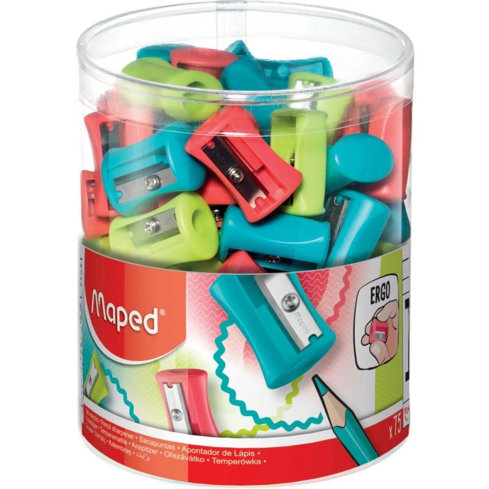 Apontador Sem Deposito Vivo Plastico Pequeno 1Furo Maped (Pote-75) - imagem 3