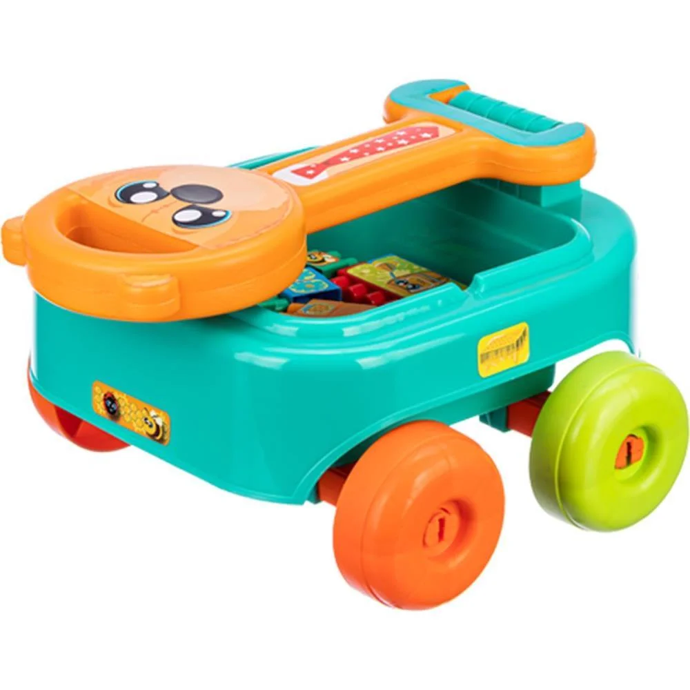 Brinquedo Para Montar Carrinho De Puxar Urso C/Bloco Gulliver - imagem 4