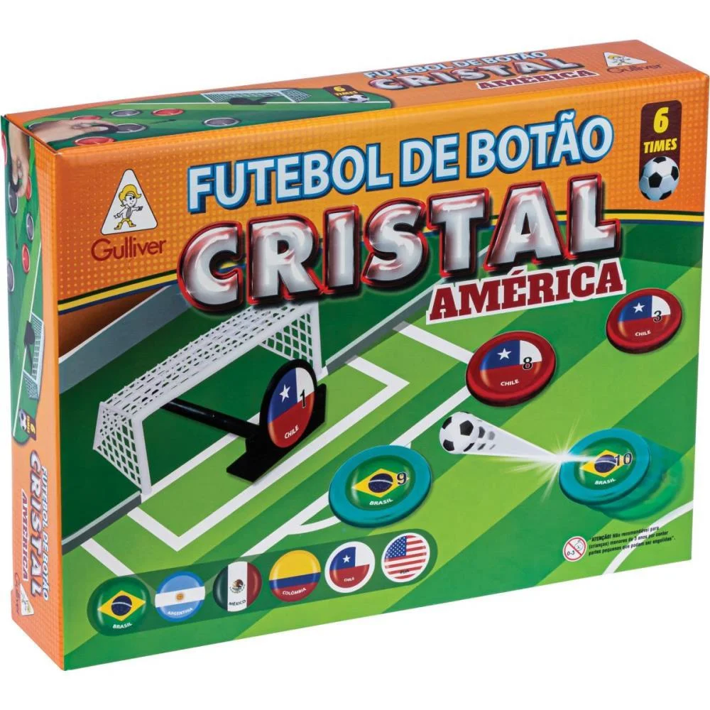 Futebol De Botao America 6 Times Gulliver - imagem 4