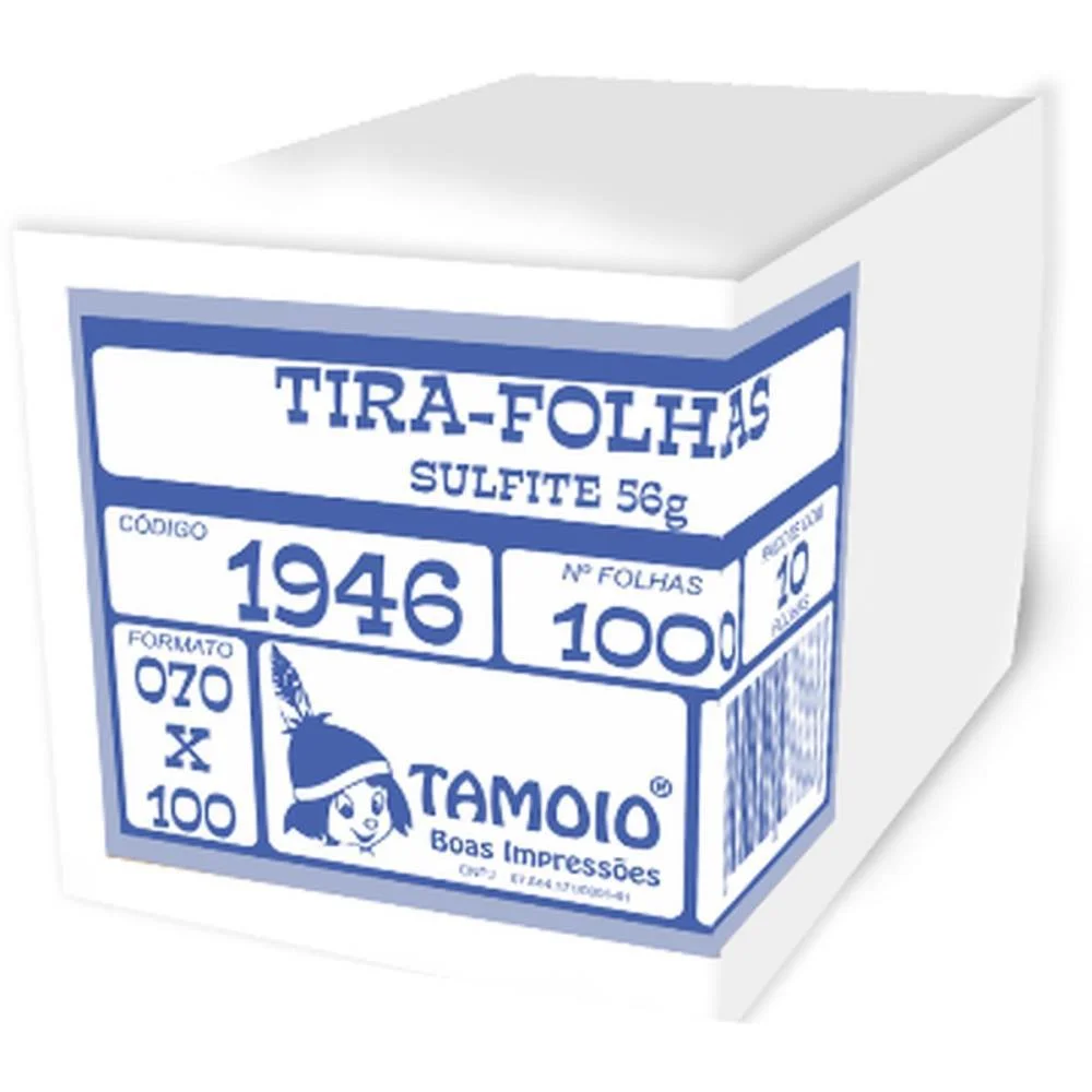 Bloco De Anotacoes Branco 70X100 C/1000 Folhas Tamoio (Pacote) - imagem 3