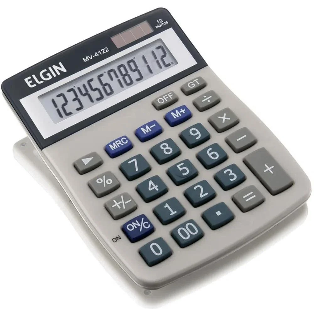 Calculadora De Mesa 12 Dig. Visor Lcd Sol/Bat.g10 Elgin - imagem 3