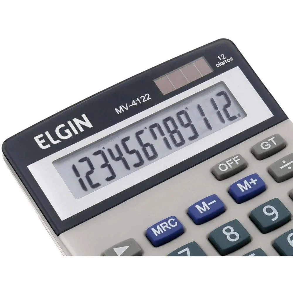 Calculadora De Mesa 12 Dig. Visor Lcd Sol/Bat.g10 Elgin - imagem 4