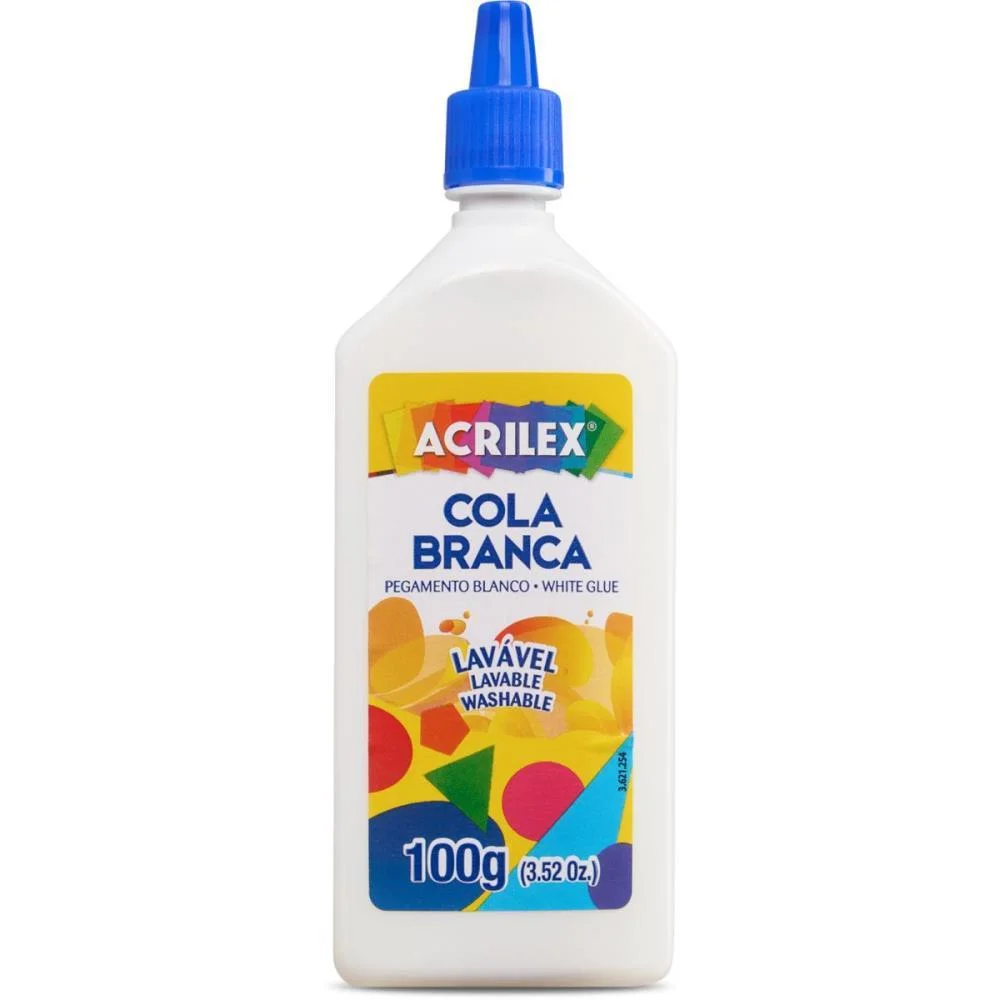 Cola Escolar Branca 100G Acrilex (Pct.c/03) - imagem 3