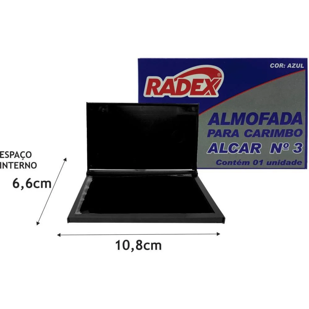 Almofada Carimbo N.3 Azul Radex - imagem 3