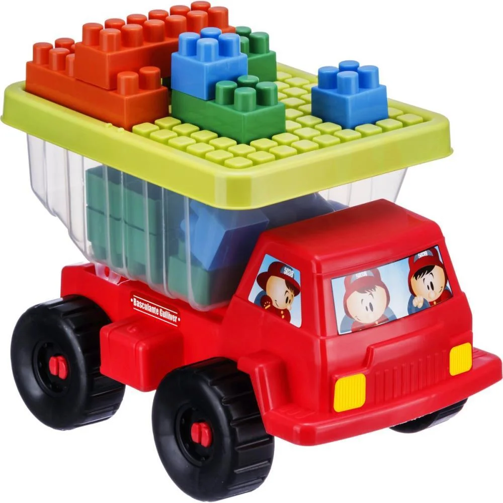Brinquedo Para Montar Caminhao Basculante C/18Pcs Gulliver - imagem 2