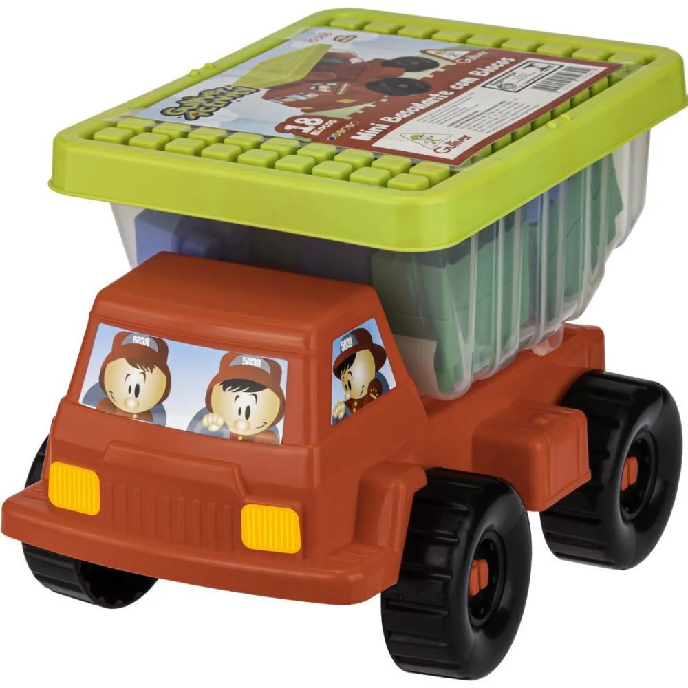 Brinquedo Para Montar Caminhao Basculante C/18Pcs Gulliver - imagem 4
