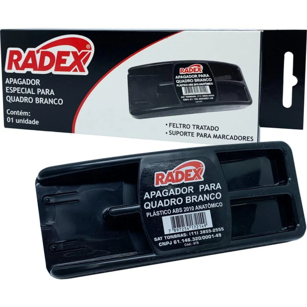 Apagador Quadro Branco Asuper Base De Plastico Radex - imagem 2
