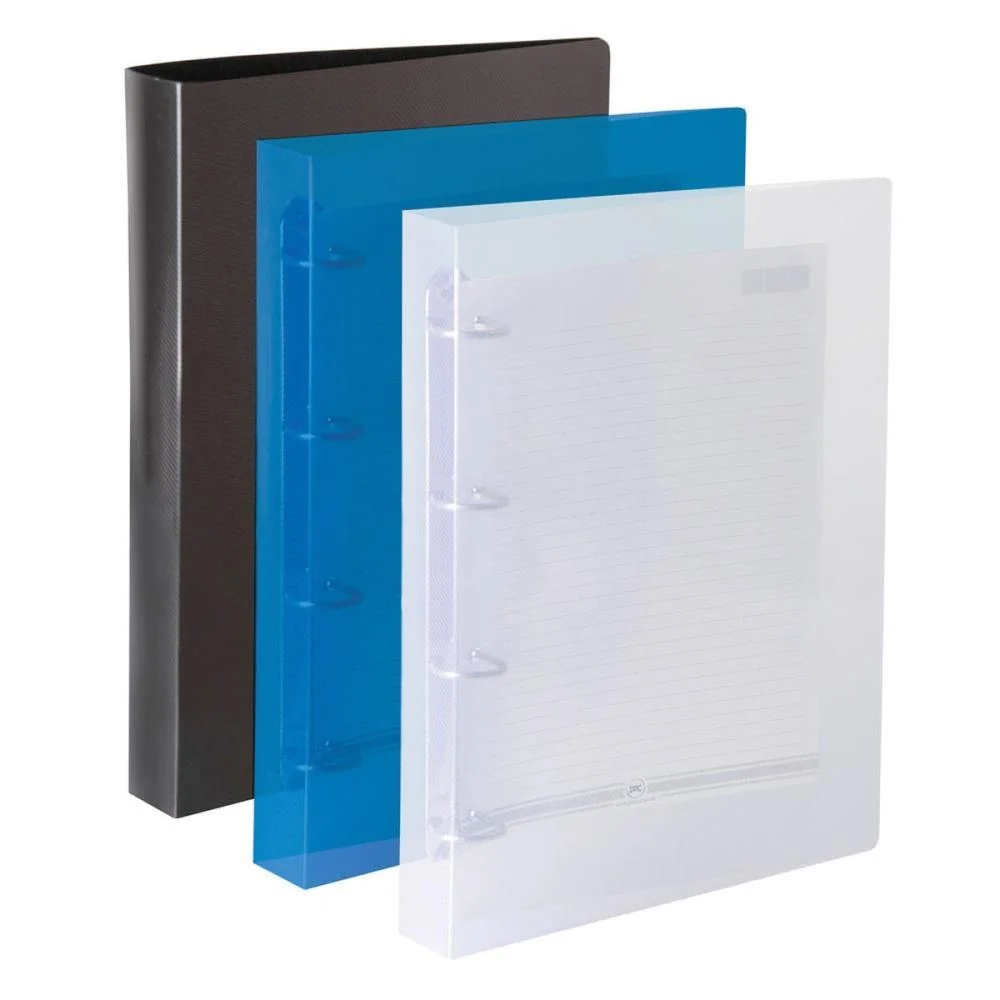 Fichario De Pvc Preto 4 Argolas 26X34Cm Pp Dac - imagem 4