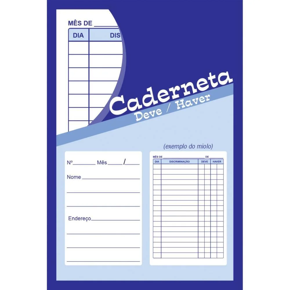 Caderneta Deve/Haver Flexivel 16F Tamoio (Pct.c/50) - imagem 4