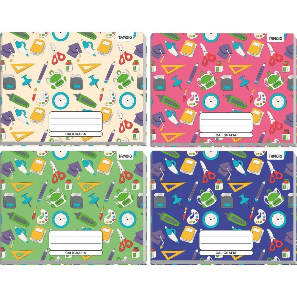 Caderno Caligrafia Capa Dura Decorado 48F Pequeno Broch.horiz. Tamoio (Pct.c/05) - imagem 2