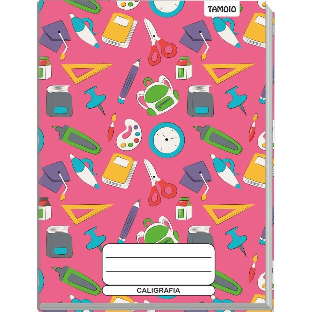 Caderno Caligrafia Capa Dura Decorado 48F Univ Broch.vertic Tamoio (Pct.c/05) - imagem 5