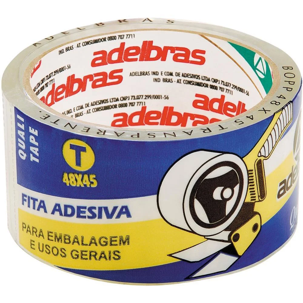 Fita Para Empacotamento Qualitape 48Mmx45M Transp. Adelbras - imagem 2