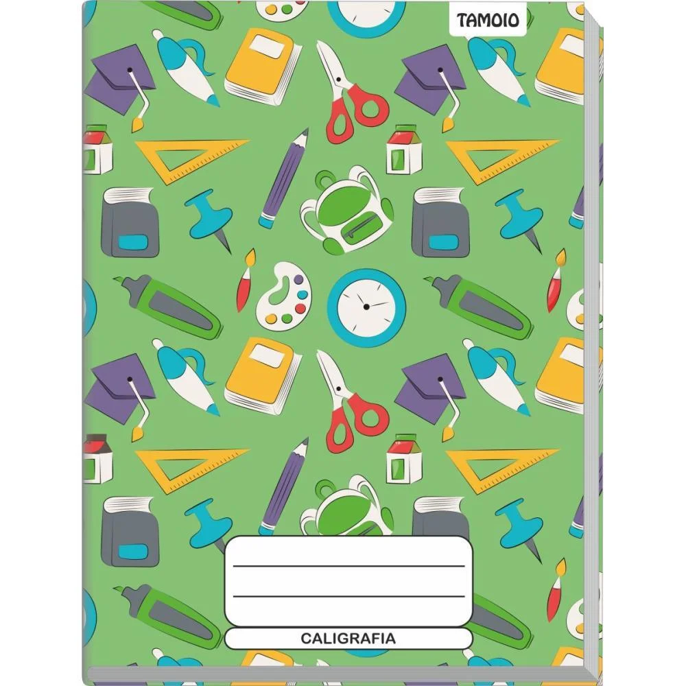 Caderno Caligrafia Capa Dura Decorado 48F Pequeno Broch.vertica Tamoio (Pct.c/05) - imagem 6