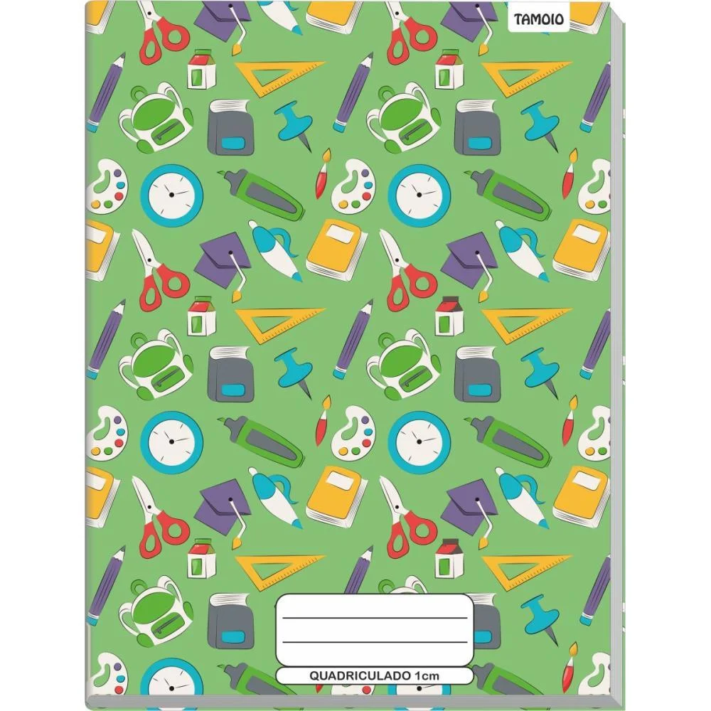 Caderno Quadriculado Univers. 1X1Cm 48F Broch. Decorado Cd Tamoio (Pct.c/05) - imagem 5