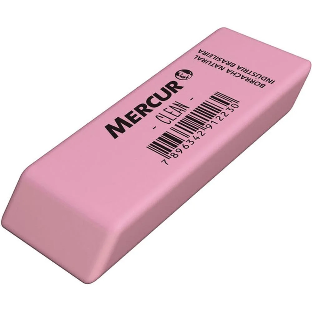 Borracha Colorida Clean Rosa Mercur C/ 24 Unidades - imagem 4
