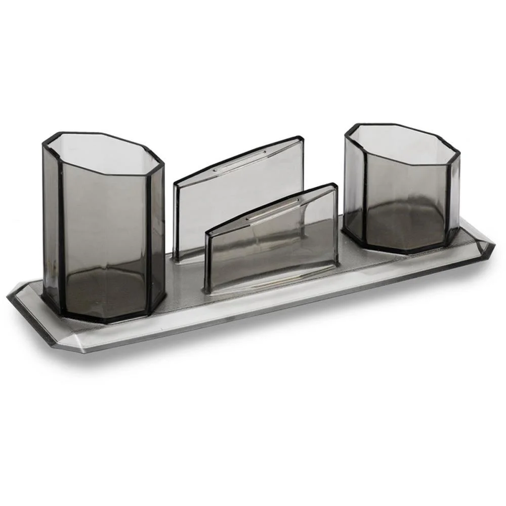 Acessorio Para Mesa Porta Caneta/Clips/Lemb.fume Maxcril - imagem 2